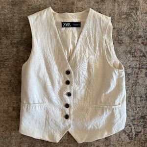 Zara Linen Vest small